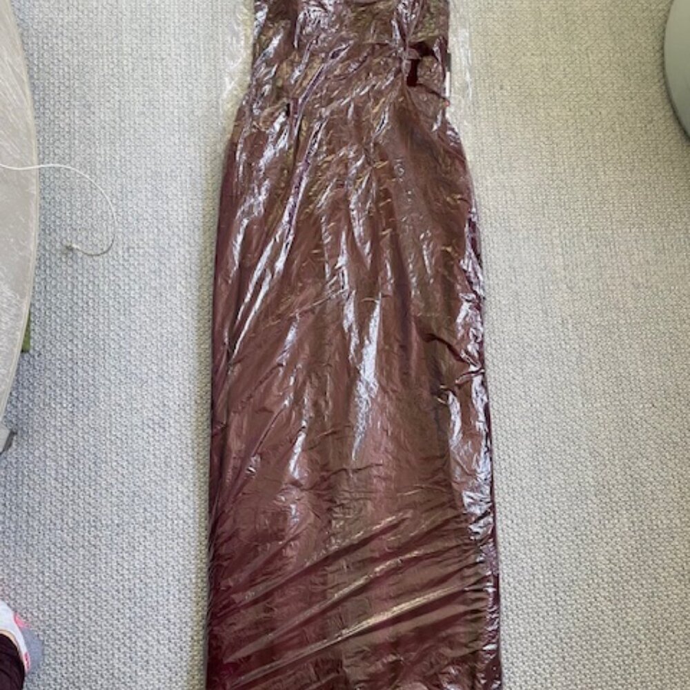 SALE NWT La Femme 26942SC Tulle  Mother of the Bride Burgundy Size 6 - Picture 9 of 10